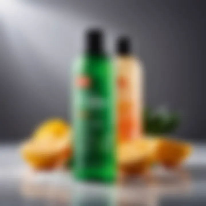 An array of ingredients found in transparent shampoos