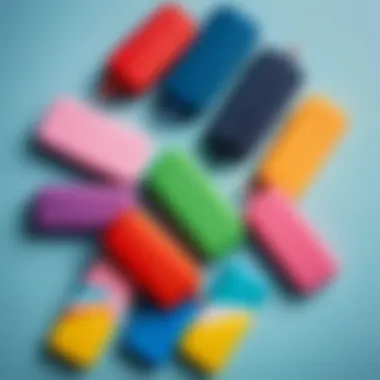 Diverse Designs of Silicone Pencil Cases A variety of colorful silicone pencil cases showcasing unique designs