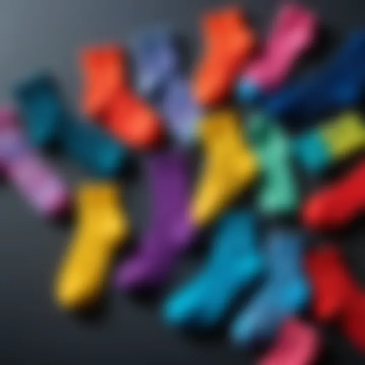 Different styles and colors of silicone socks for diverse preferences