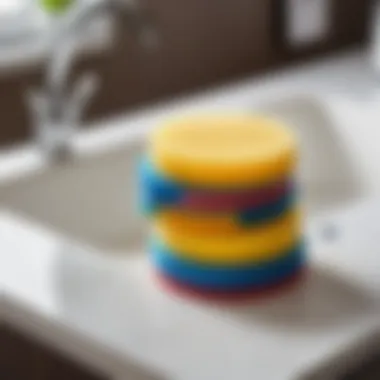 Using silicone sponge for household cleaning