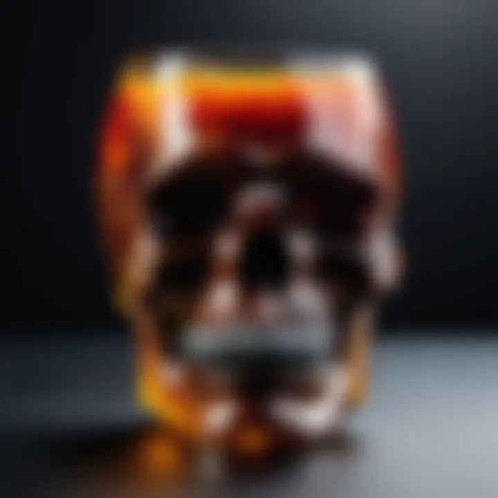 Creative skull glass design showcasing artistic craftsmanship