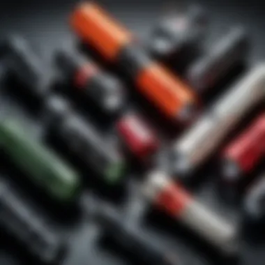 Variety of Flashlights Different types of flashlights with varying functionalities