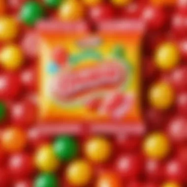 A close-up of a sour candy package, highlighting marketing strategies and branding elements.