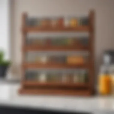 Elegant Spice Rack Design Stylish spice rack enhancing kitchen aesthetics