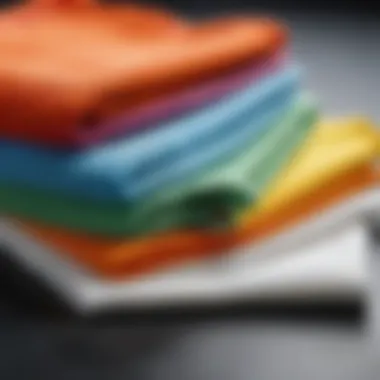 Comparison of different cleaning cloth materials