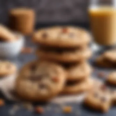 Delicious multigrain cookies on a breakfast table