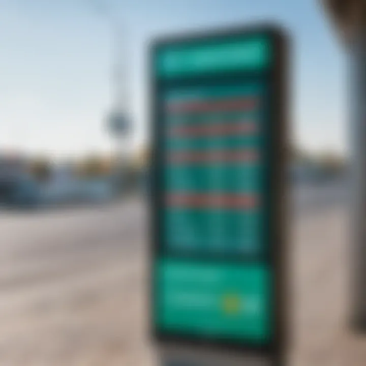 Information board at Syzran bus station