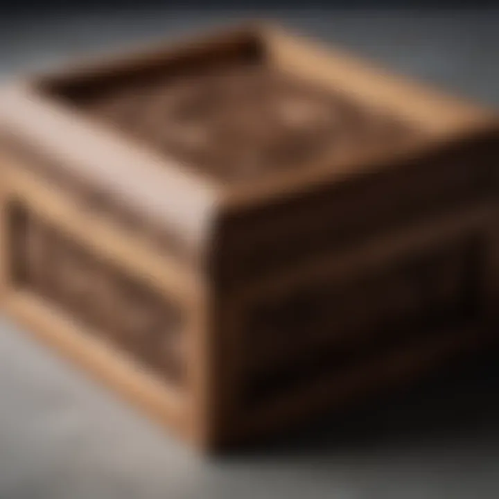 Elegant wooden storage box with intricate design