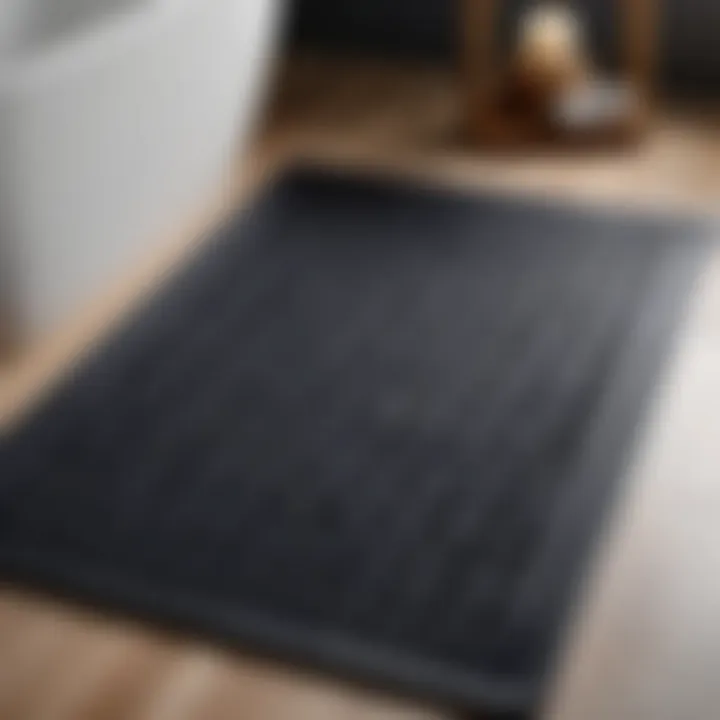 Elegant rubber bath mat with intricate design