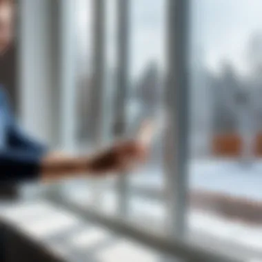 Applying Self-Adhesive Thermal Film on Windows Application of self-adhesive thermal film on a window