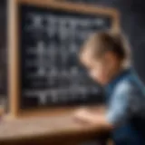 A child engaged in a game of Tic-Tac-Toe on a chalkboard