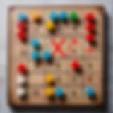 A strategic game board showcasing a tic-tac-toe layout