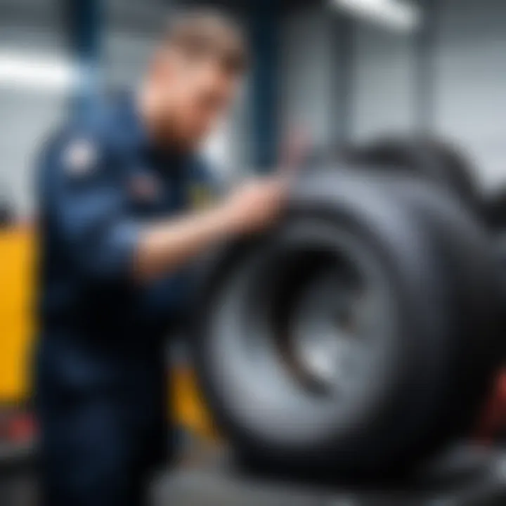 A workshop setting illustrating advancements in tire maintenance