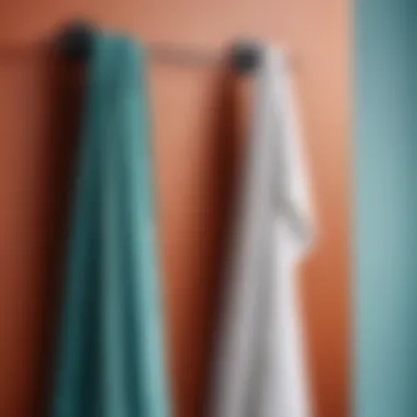 Variety of materials used for towel loops