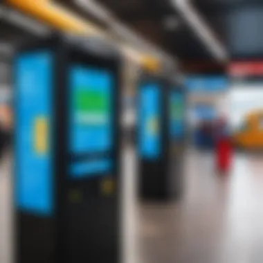 Digital ticketing system at a bus station