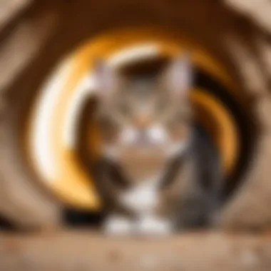 Cat enjoying a tunnel environment