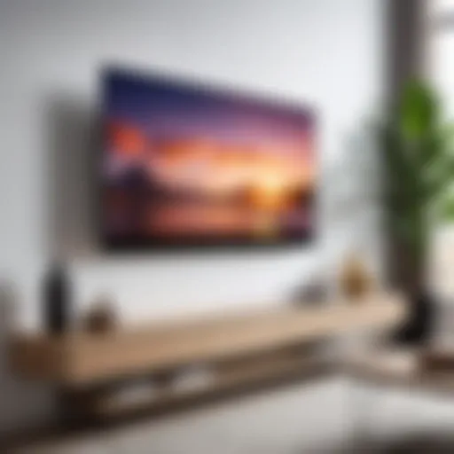 Sleek long TV wall mount showcasing modern design