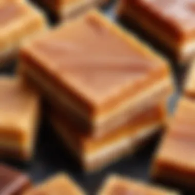 Indulgent close-up of Twix salted caramel bar showcasing its rich layers