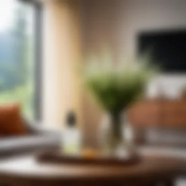 Enhancing Indoor Atmosphere with Air Fresheners A serene living room with an air freshener prominently placed