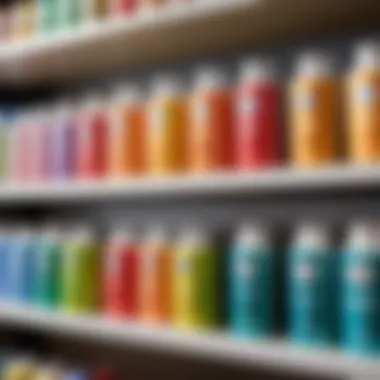 A variety of air freshener refill options displayed on a shelf