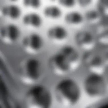 Close-up view of aluminum baking mold showcasing its texture and durability