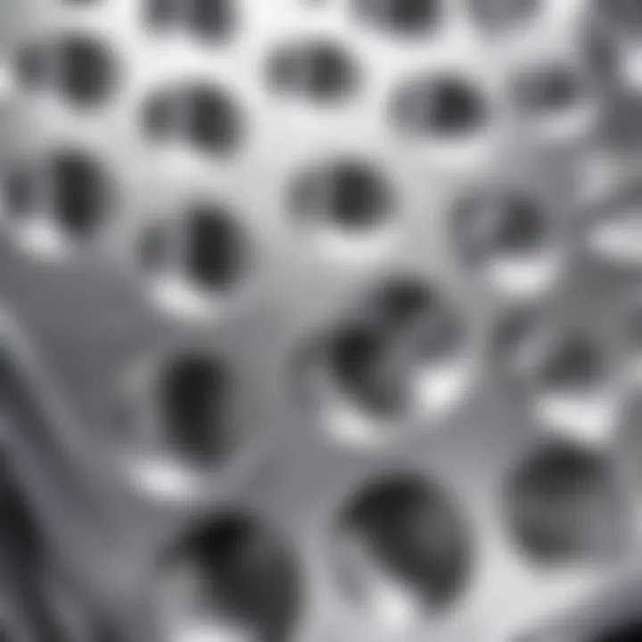 Close-up view of aluminum baking mold showcasing its texture and durability