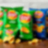 Variety of large Lays potato chip packs