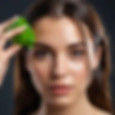 An effective method of using oil to break down slime in hair, illustrating a practical solution.