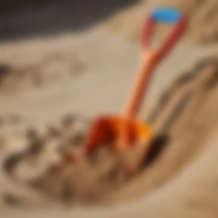 Different designs of children's sand shovels