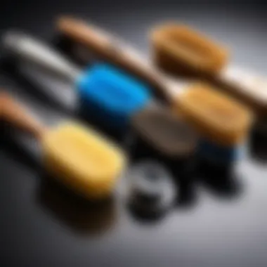 Diverse Types of Lint Brushes for Clothing Care Close-up of different lint brush types