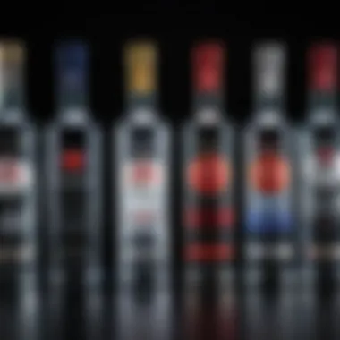 Comparison of different vodka brands