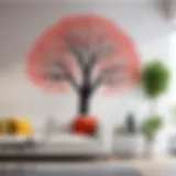 Stylish wall tree sticker enhancing home decor