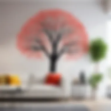 Stylish wall tree sticker enhancing home decor