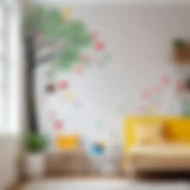 Children's room decorated with playful wall stickers