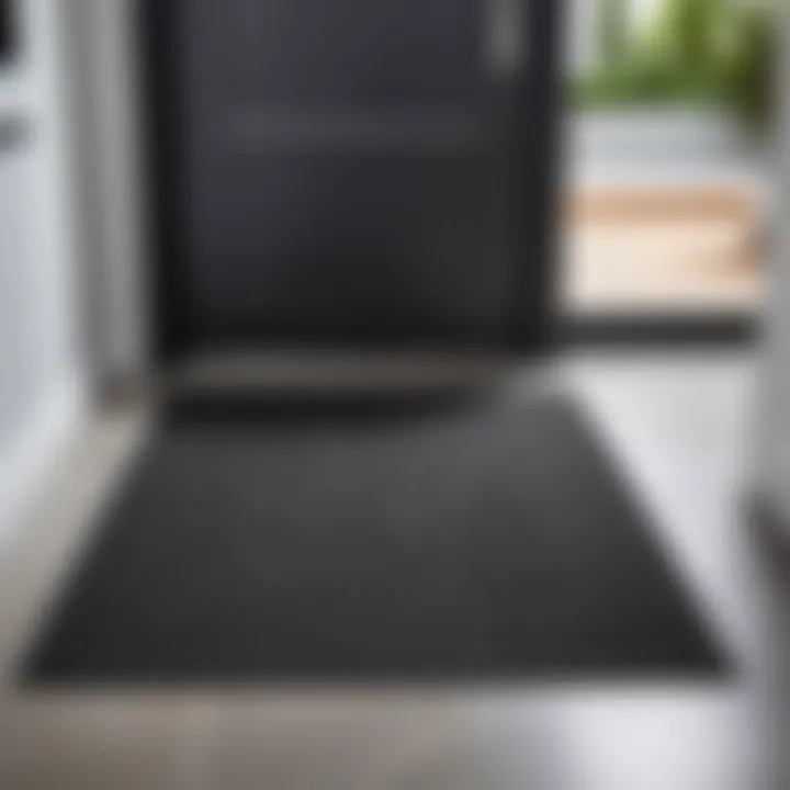 Elegant waterproof mat in a modern entryway setting