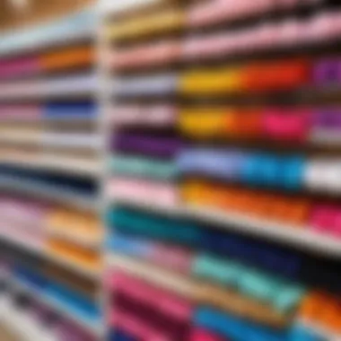 A selection of hair ties displayed in a brick-and-mortar store.