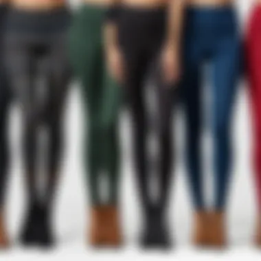 An array of leggings showcasing diverse styles