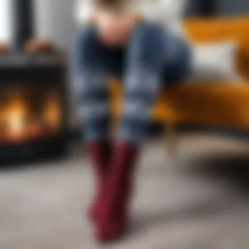 Stylish winter leggings displayed with cozy winter wear