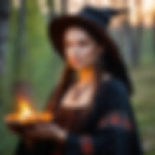 A mystical representation of a witch in Rostov-on-Don folklore