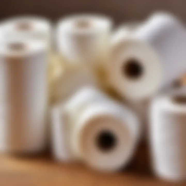 A close-up view of Zewa toilet paper rolls emphasizing their softness.