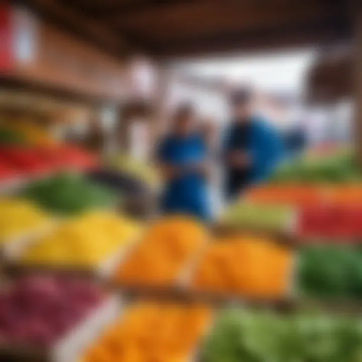 Vibrant local market scene in Zvenigorod